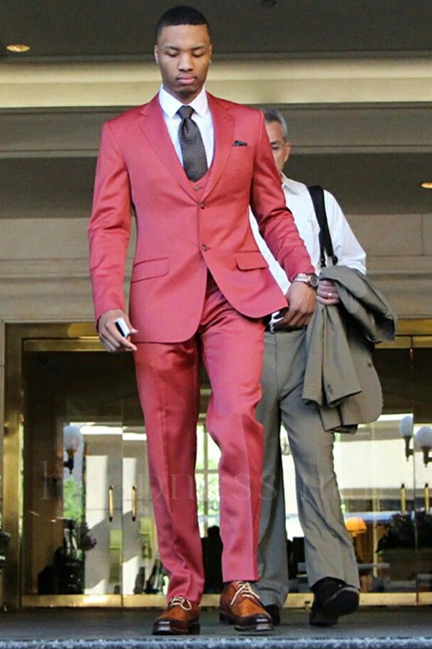 Stylish Three Pieces Notched Lapel Bespoke Prom Men Suits | happnessmall
