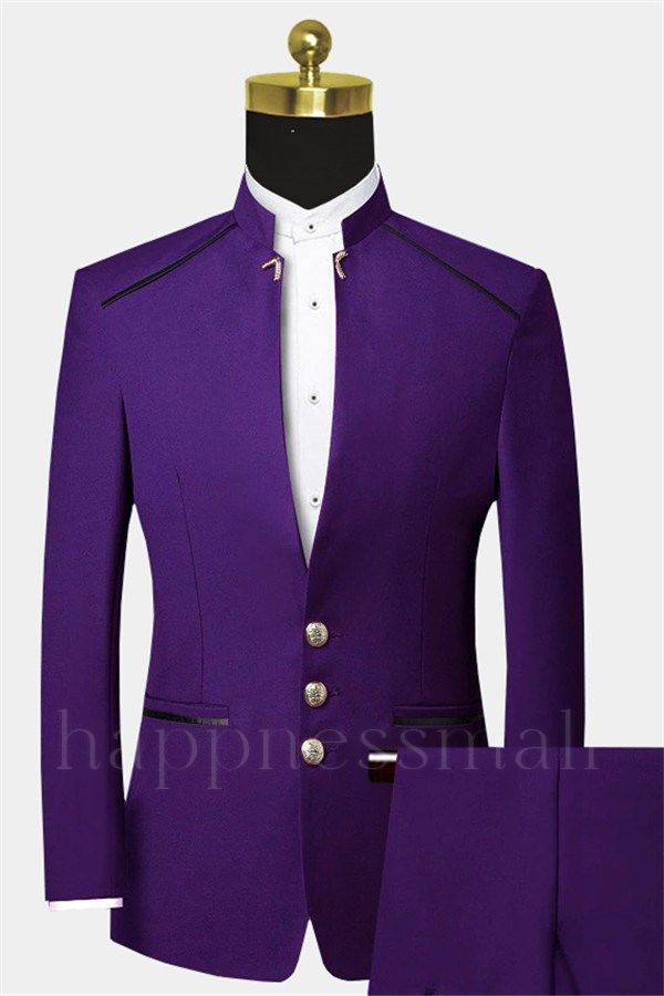 Hunter Classic Violet Two Pieces Men Suits | Purple Suits for Men