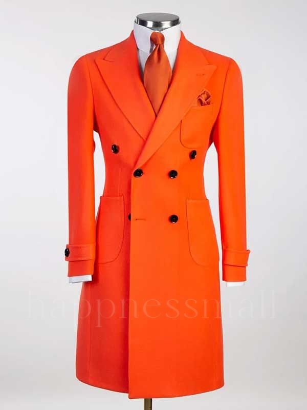 Men’s Orange Double Breasted Coat