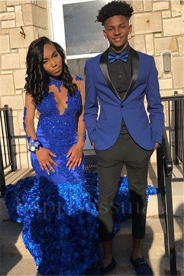 Jaxon Smart Royal Blue One Button Shawl Lapel Two Pieces Tuxedo for Men
