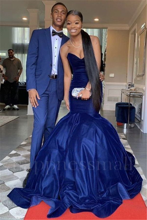 Gideon Elegant Navy Blue Two Pieces Prom Suits for Men