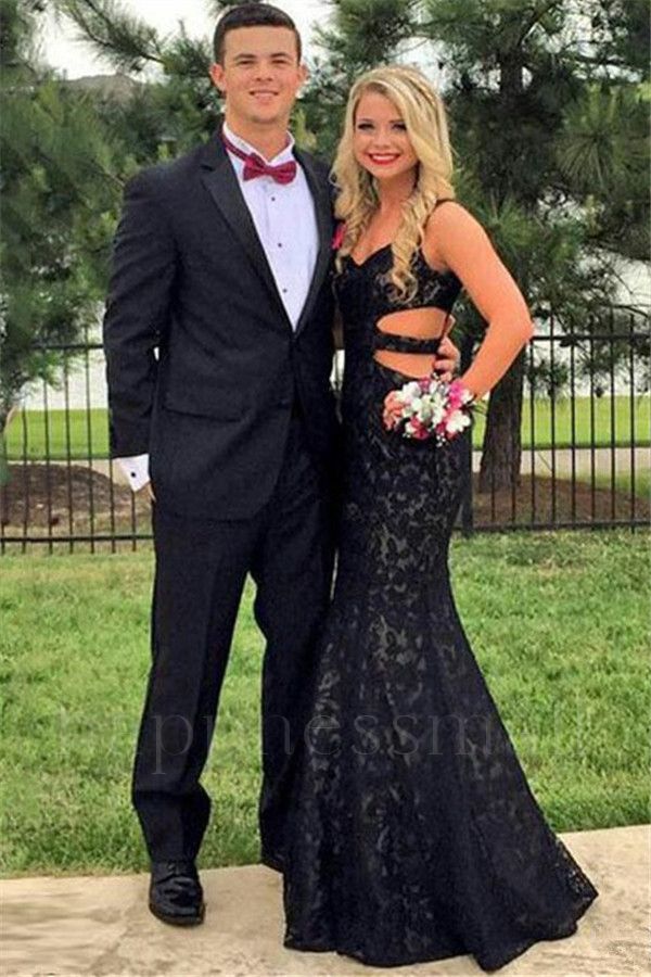 Thaddeus Traditional And Simple Black Two-Piece Prom Men Suits