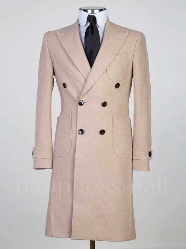 Men’s Wool Blend Long Coat