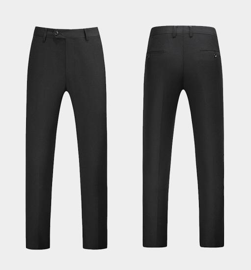 Wilder Modern Black Slim Three Pieces Formal Business Men Suits_4