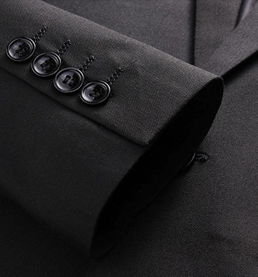 Wilder Modern Black Slim Three Pieces Formal Business Men Suits_5