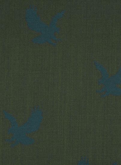 Osiris Bespoke Printed Dark Green Suits for Men | New Prom Men Suits with Black Lapel_4