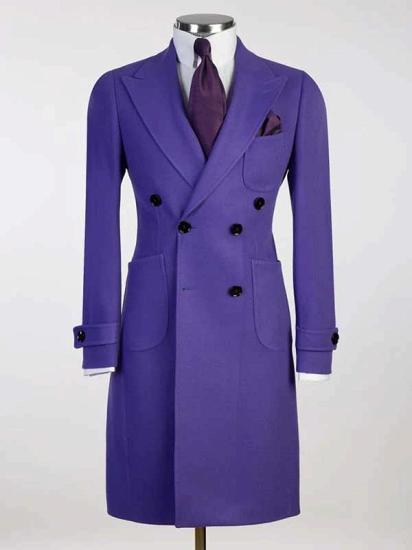 Purple Double Breasted Men’s Coat