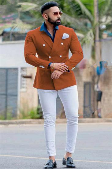 Fashionable double breasted formal men's suit | Slim fit men's business suit_1