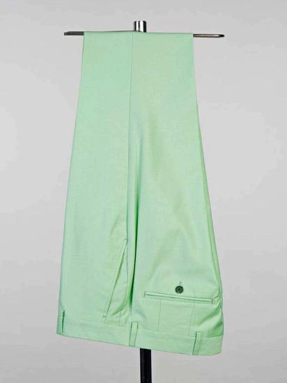 Mint Green 2ps Peaked Lapel Slim Fit Men Suits | Happnessmall_3