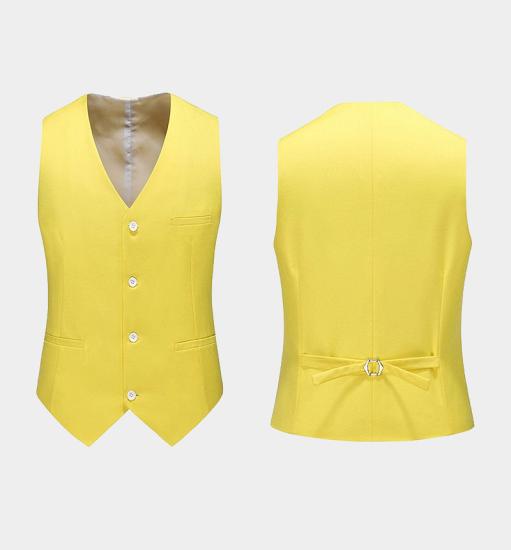 Wilder New Fashion Yellow Three Pieces Prom Suits For Men_2