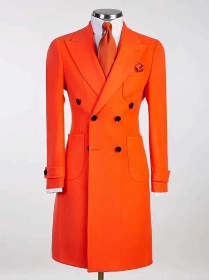 Men’s Orange Double Breasted Coat