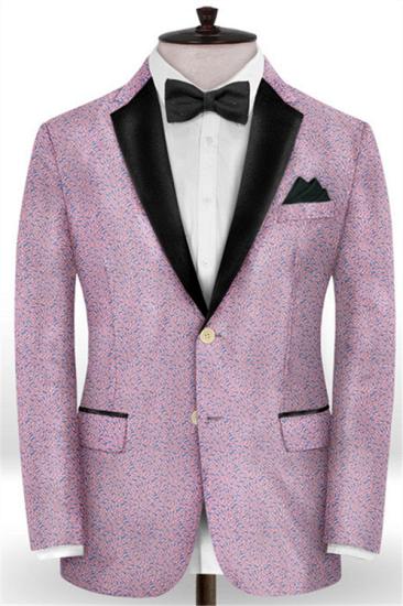 Chic Printed  Slim Fit Two Pieces Prom Outfits Men Suits | Happnessmall