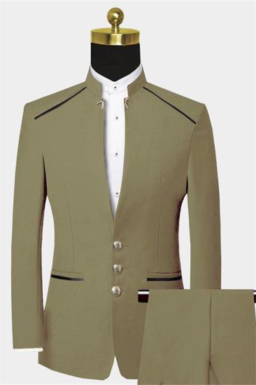 High-Quality Business Gerardo Mandarin Collar Suit | Two Pieces Men Suits for Prom
