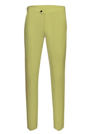 Fashion Yellow Three Pieces Peaked Lapel Fashion Prom Suits for Men_3