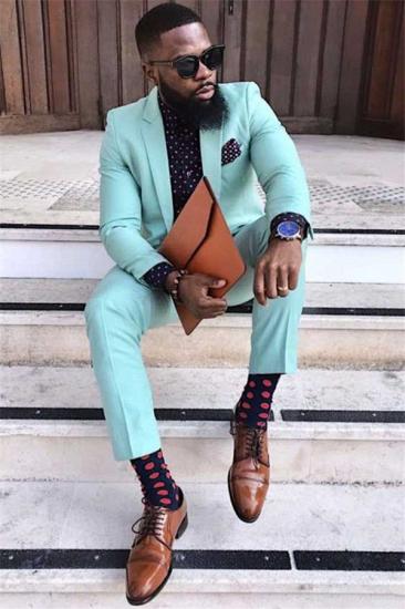 Thaddeus Modern Jade Fashion Notched Lapel Prom Outfit_1