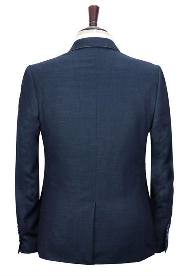 Titos Popular Dark Navy One Button Men Suits With Notched Lapel_4