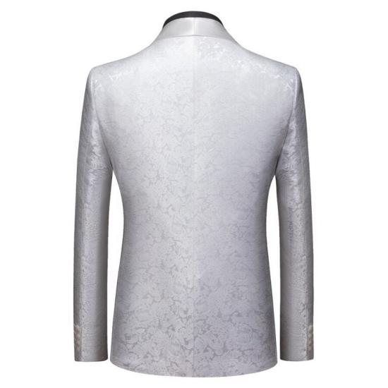 Nico Elegant White Slim Fit Shawl Lapel One Button Wedding Tuxedo_2