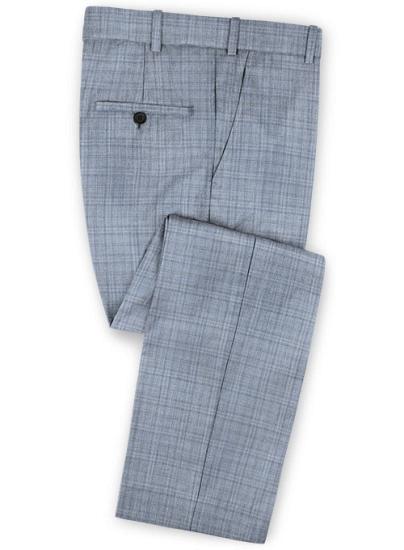 Gentle Slim Fit 2 Pieces Men's Business Suit | Best Groomsmen Men Wedding Plaid Suits_3
