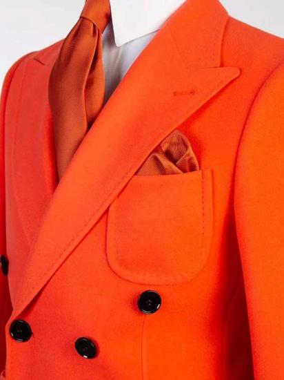 Men’s Orange Double Breasted Coat_3