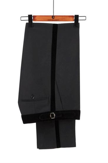Chic  Red Black Shawl Lapel Double Breasted Fashion Wedding Men Suits_3