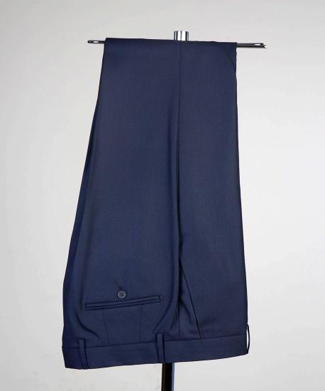 Sterling Unique Navy Three Pieces One Button Peaked Lapel Men Suits_7