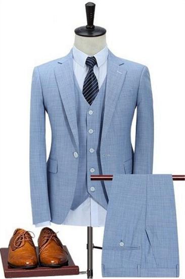 Popular Sky Blue Business Men Suits |Notched Lapel Slim Fit Tuxedo for Men