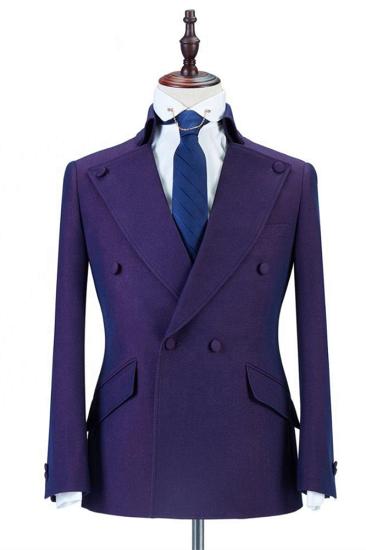 Latest Design Peaked Lapel Double Breasted Fashion Men Suits