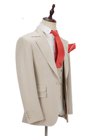 Latest Design Slim Fit Bespoke Notched Lapel Business Men Suits_3