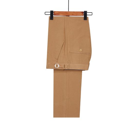 Glamorous Khaki  Sparkle Shawl Lapel Single Breasted Men Suits_4
