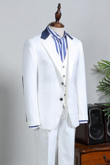 Fang New Arrival Formal White 3 Pieces Slim Fit Tailored Business Suit_2