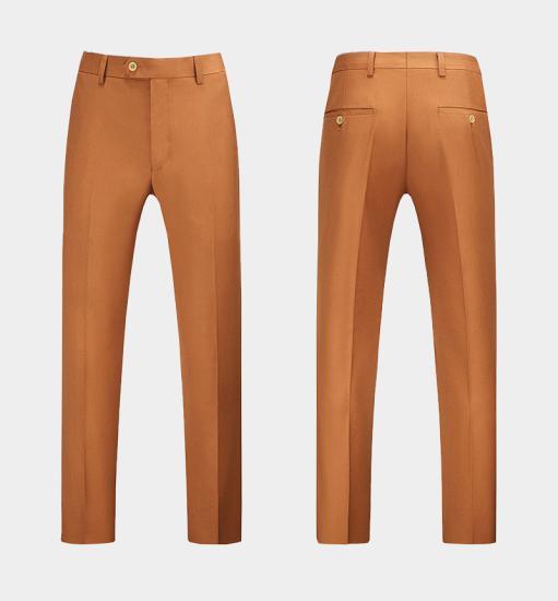 Wilder Classic Burnt Orange Slim fit Men Suits with 3 Pieces_4
