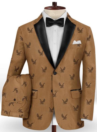 Custome Brown Notched Lapel Two Pieces Prom Suits Online | Happnessmall_2