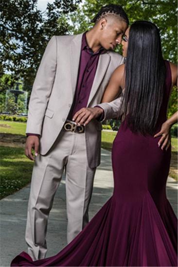 Ignatius Stylish Silver Two Piece Bespoke Slim Fit Men's Suit Online_1