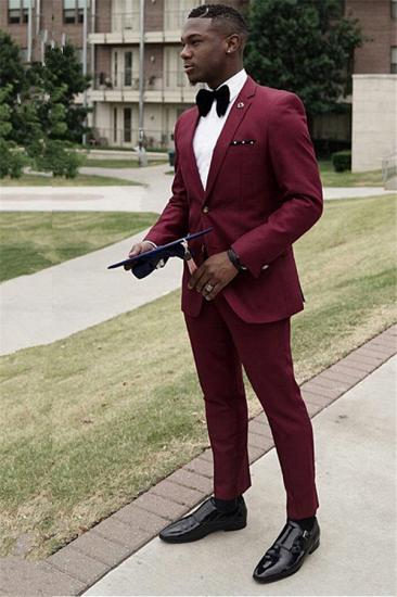 Martha Burgundy Slim Fit Two Pieces Formal Mens Suit Online_1