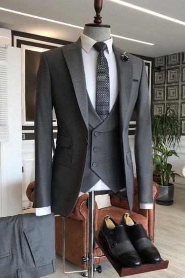 Frostfire New Arrival 3-Pieces Peaked Lapel Double Breasted Waistcoat Formal Menswear_1