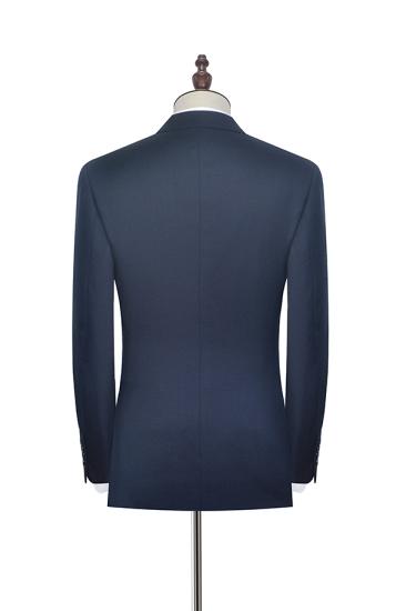 Classical Lapel Double Breasted Business Mens Suits for Formal | Three Piece Dark Navy Suits for Men_2